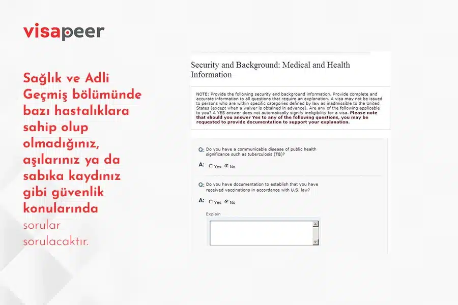 DS260 formu sağlık raporu ve adli sicil kaydı