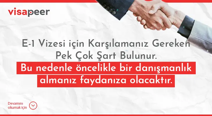 e1 vizesi için gerekli belgeler