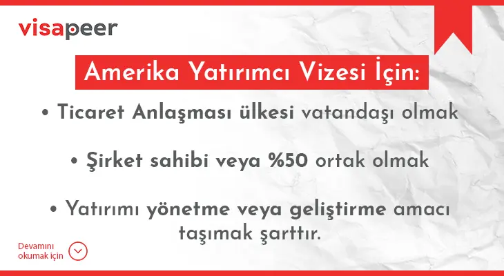 amerika e2 vizesi için gerekli belgeler